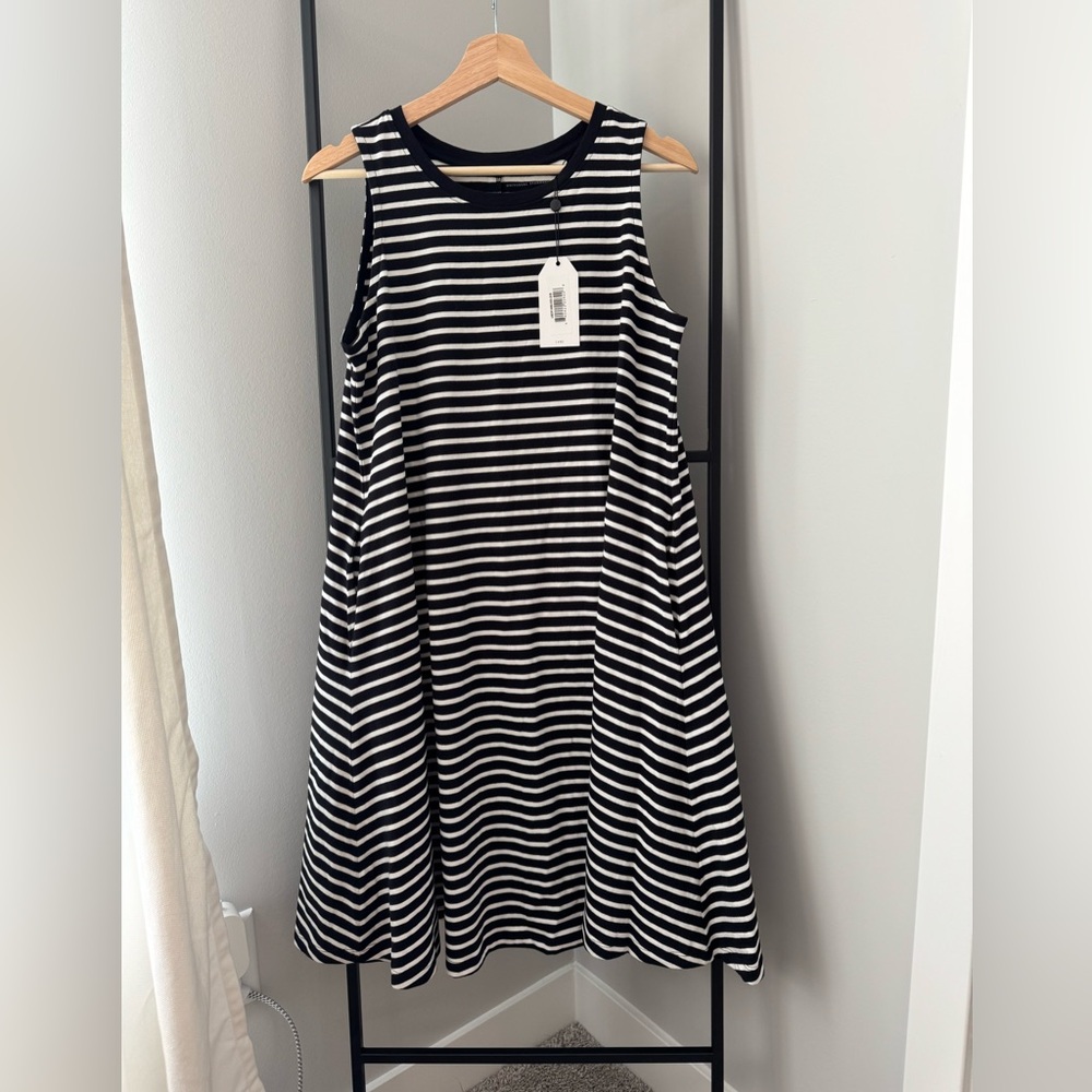 Universal Standard Bay Breton Stripe Sleeveless Dress
